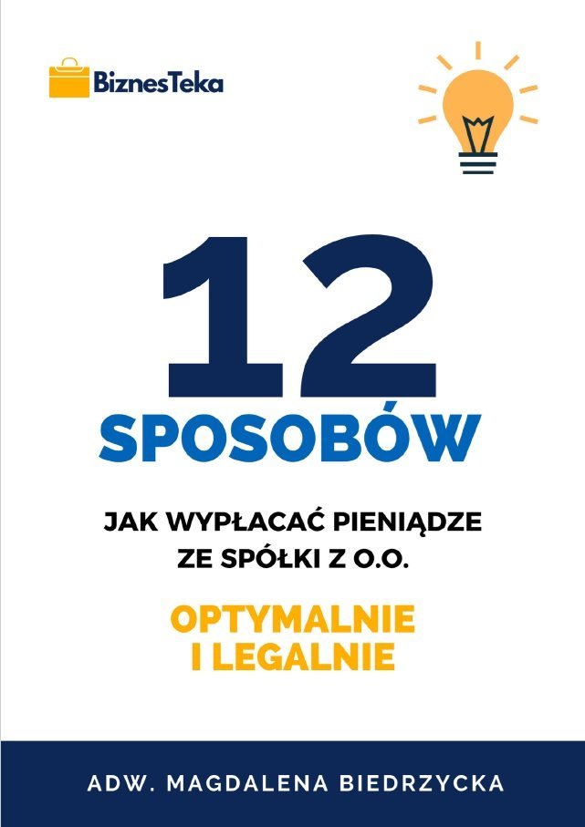 12 sposobów jak wypłacać pieniądze ze spółki z o.o. – optymalnie i legalnie - ebook PDF okładka