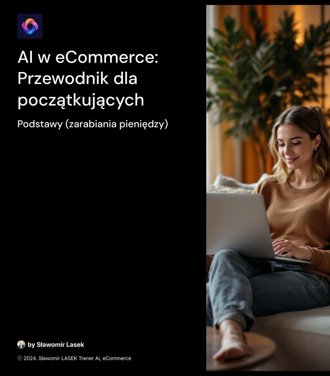 AI w eCommerce: Przewodnik dla początkujących. Podstawy (zarabiania pieniędzy) okładka