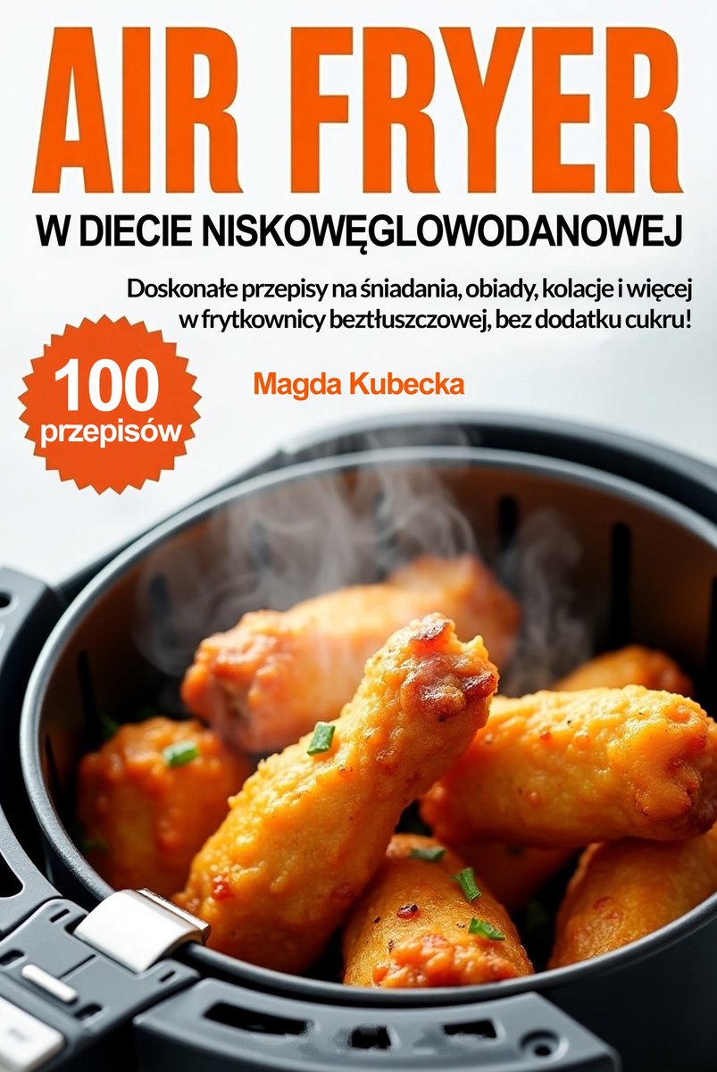 Air Fryer w diecie niskowęglowodanowej. Doskonałe przepisy na śniadania, obiady, kolacje i więcej w frytkownicy beztłuszczowej, bez dodatku cukru! okładka