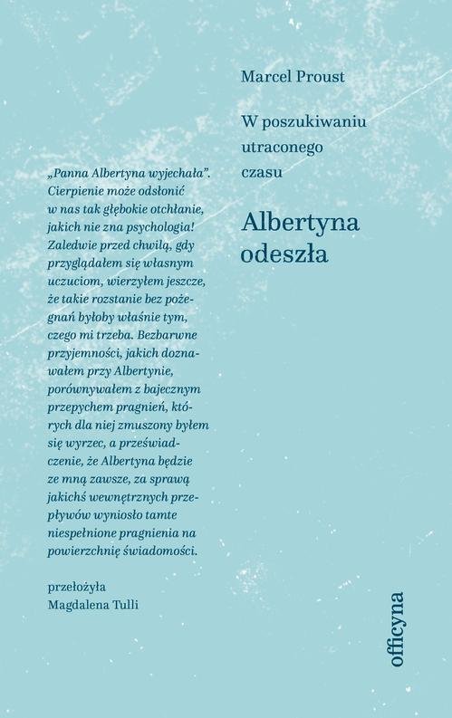 Albertyna odeszła. W poszukiwaniu straconego czasu. Tom 6 okładka