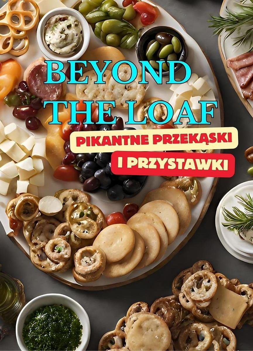 Beyond The Loaf: Pikantne przekąski i przystawki | Kreatywna książka kucharska zawierająca przepyszne przepisy na chleb na zakwasie wykraczające poza tradycyjne wypieki - krakersy, precle, bajgle dla początkujących i zaawansowanych piekarzy okładka