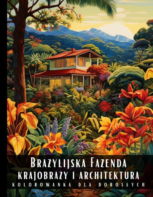 Brazylijska Fazenda. Krajobrazy i architektura. Kolorowanka dla dorosłych okładka