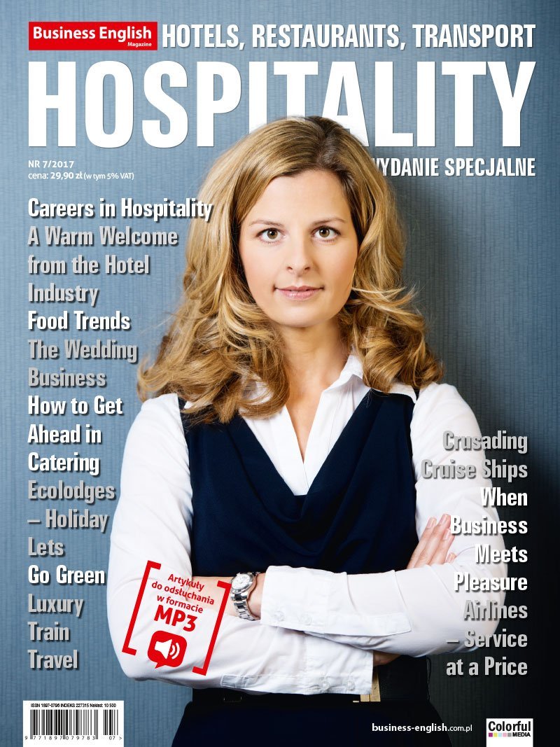 Business English Magazine. Hospitality. Hotelarstwo okładka