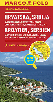Chorwacja, Słowenia, Bośnia i Herzegowina, Albania, Kosowo, Czarnogóra, Macedonia. Mapa 1:800 000 okładka