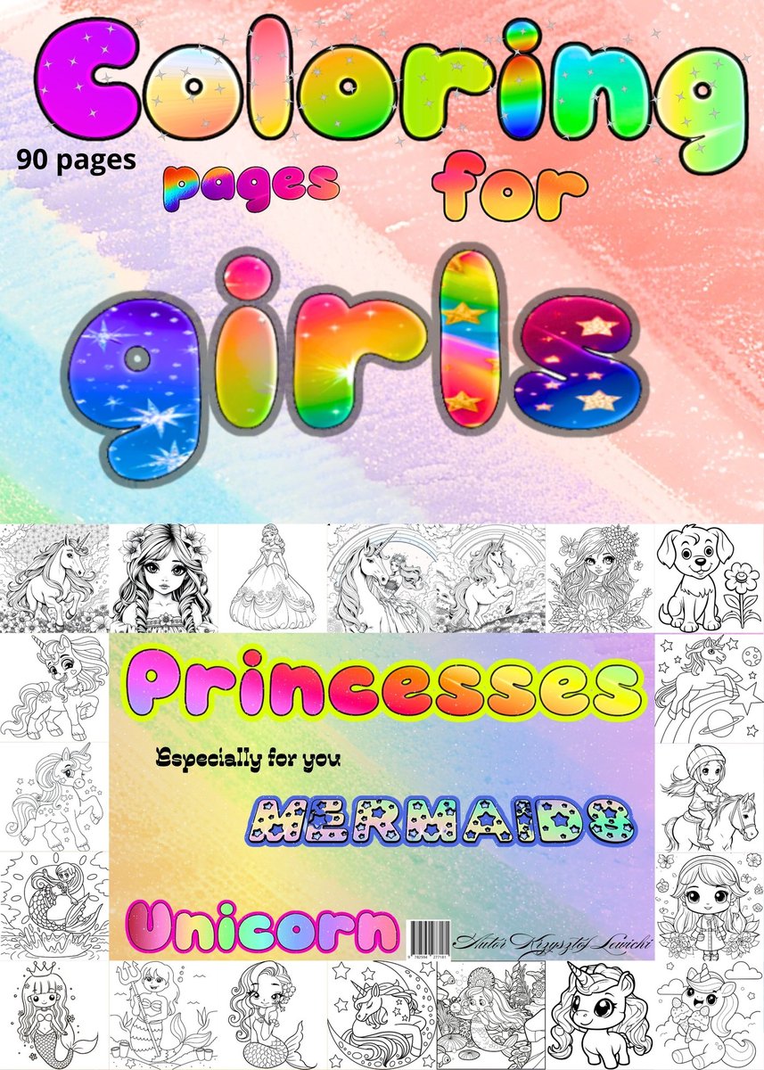 Coloring pages for girls okładka