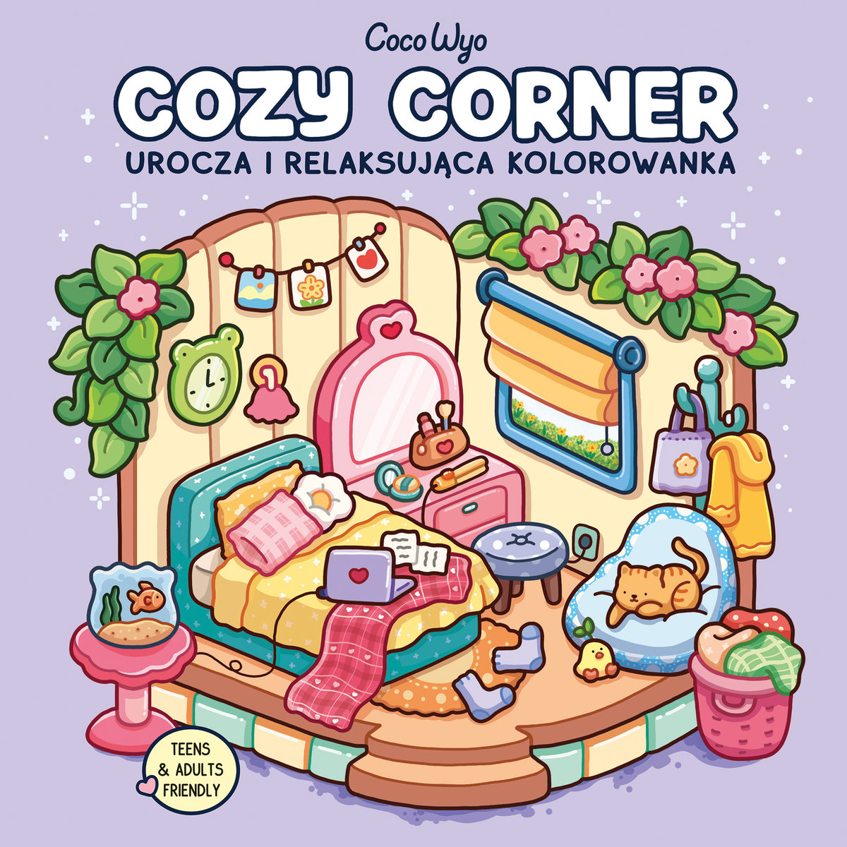 Cozy Corner. Urocza i relaksująca kolorowanka okładka
