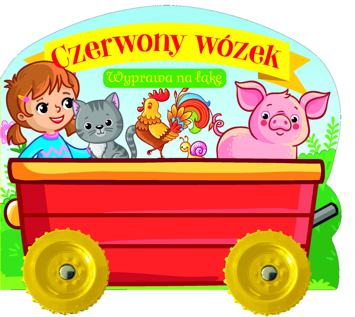 Czerwony wózek. Wyprawa na łąkę okładka