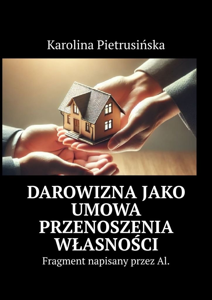 Darowizna jako umowa przenoszenia własności okładka