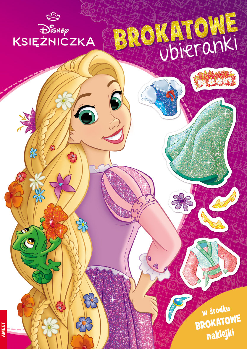 Disney Księżniczka. Brokatowe Ubieranki okładka