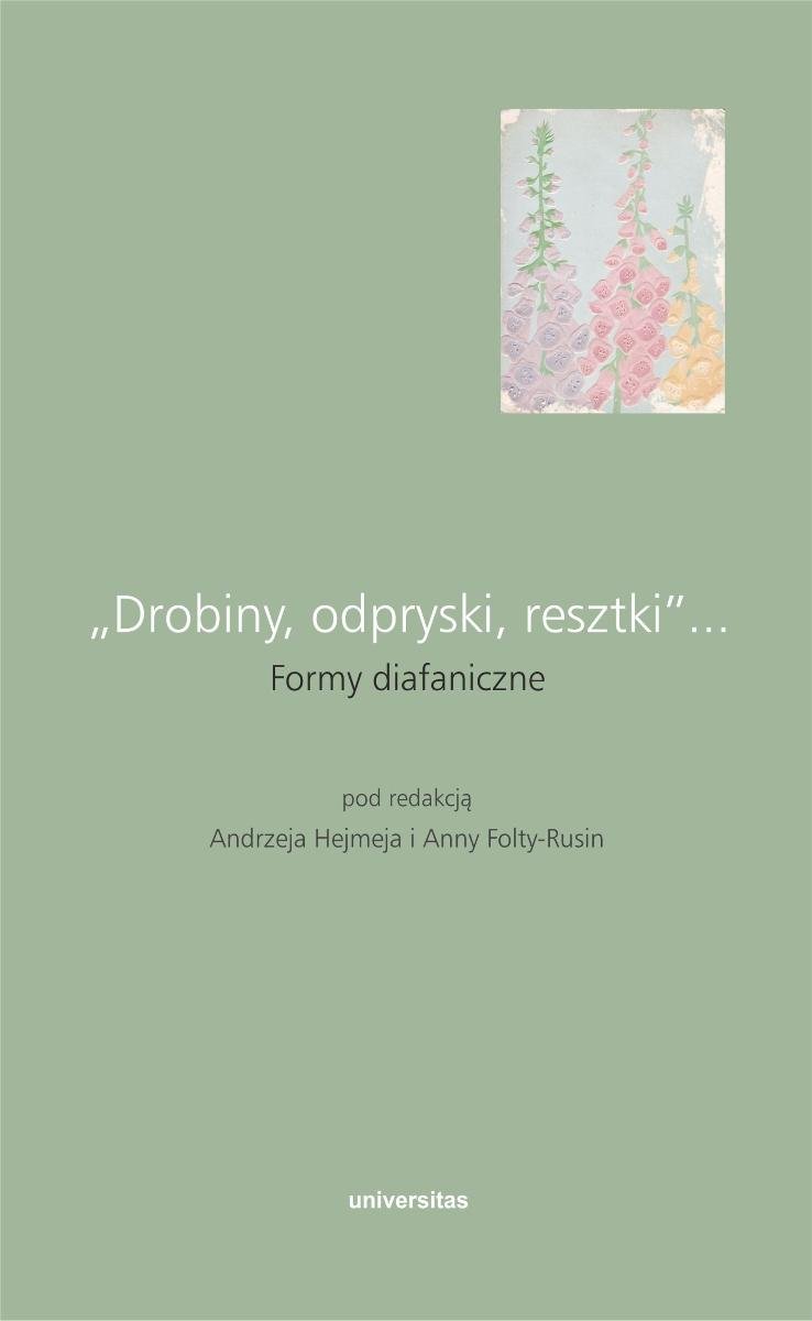 „Drobiny, odpryski, resztki”... Formy diafaniczne okładka