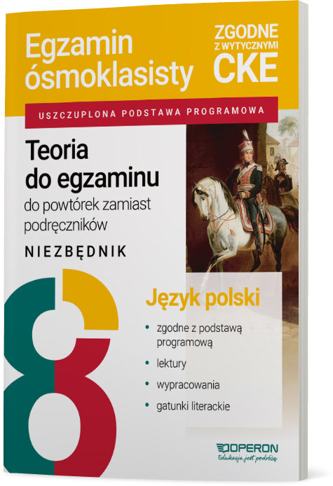 Egzamin ósmoklasisty 2026 Język polski Teoria do egzaminu Niezbędnik okładka