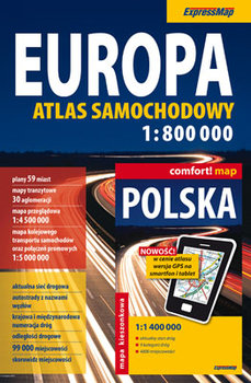 Europa. Atlas samochodowy 1:800 000 + laminowana mapa samochodowa 1:1 400 000 okładka