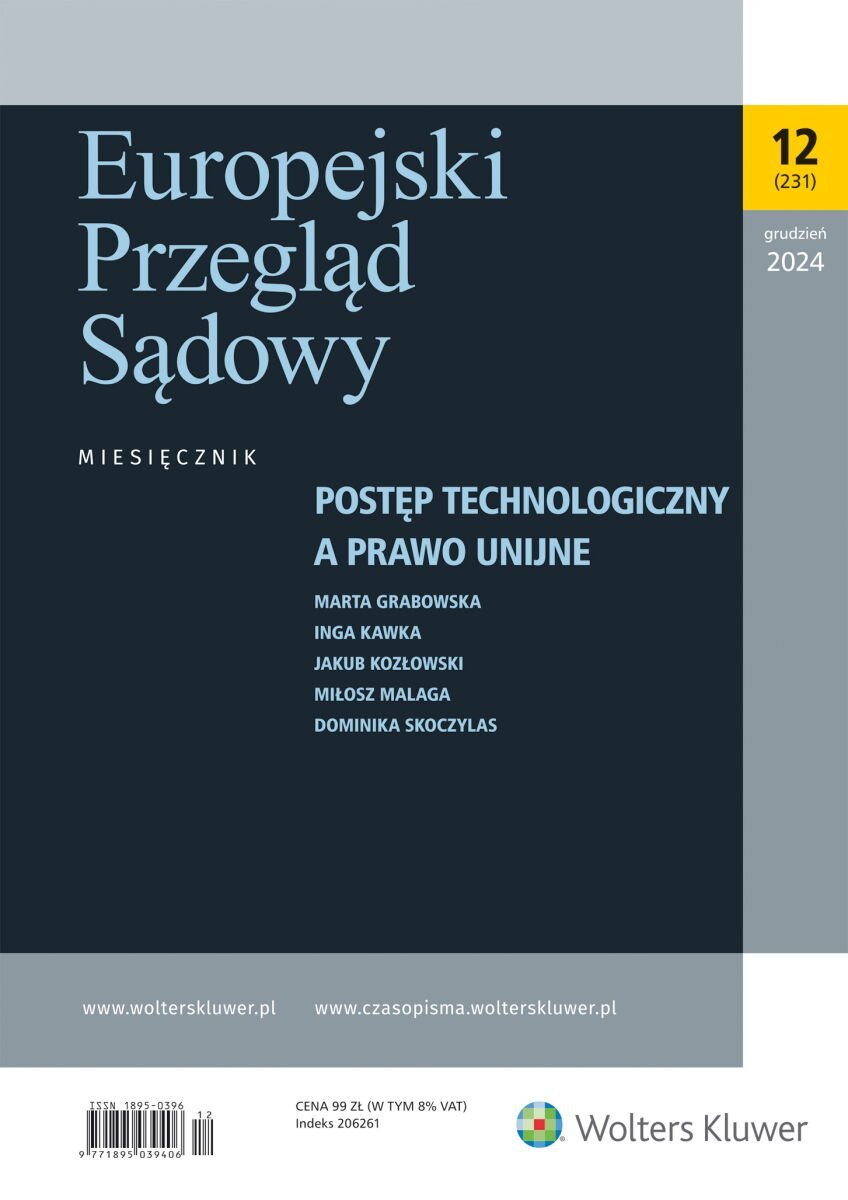 Europejski Przegląd Sądowy. Nr 12/2024 [231] okładka