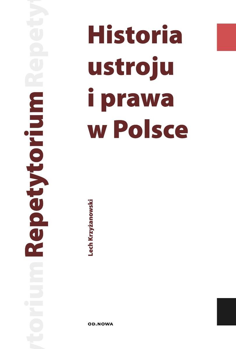 Historia ustroju i prawa w Polsce okładka