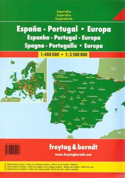 Hiszpania Portugalia Europa atlas 1:400 000 / 1:3 500 000 Freytag & Berndt okładka