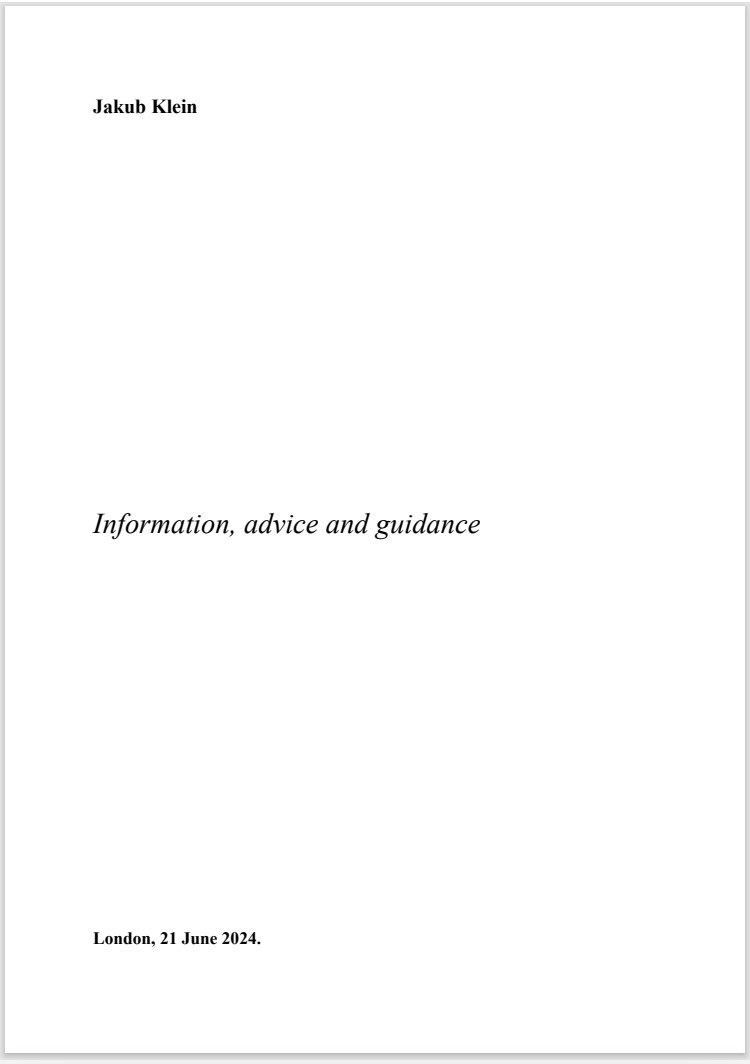 Information, advice and guidance okładka