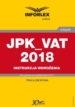 JPK_VAT 2018 – Instrukcja wdrożenia okładka