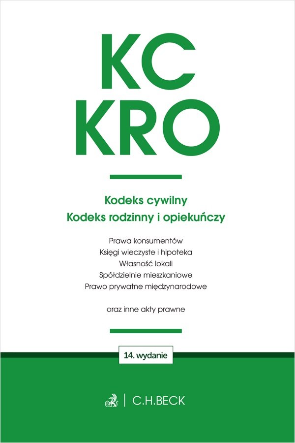 KC. KRO. Kodeks cywilny. Kodeks rodzinny i opiekuńczy oraz ustawy towarzyszące wyd. 14 okładka