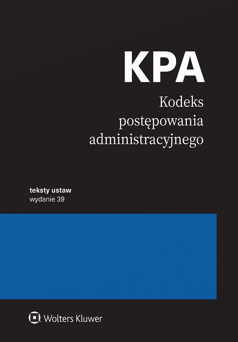 Kodeks postępowania administracyjnego. Przepisy okładka
