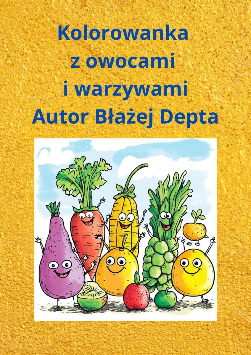 Kolorowanka z owocami i warzywami okładka