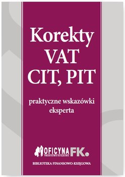 Korekty VAT, CIT, PIT okładka