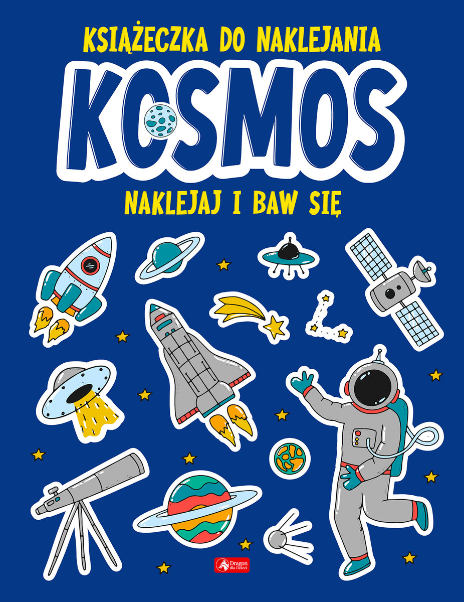 Kosmos książeczka do naklejania okładka