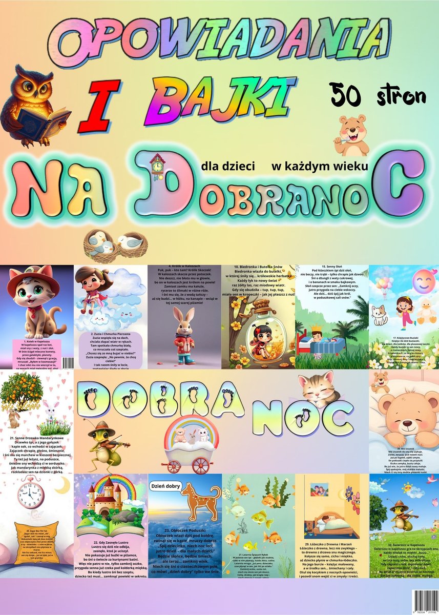 Krótkie opowiadania i bajki na dobranoc okładka