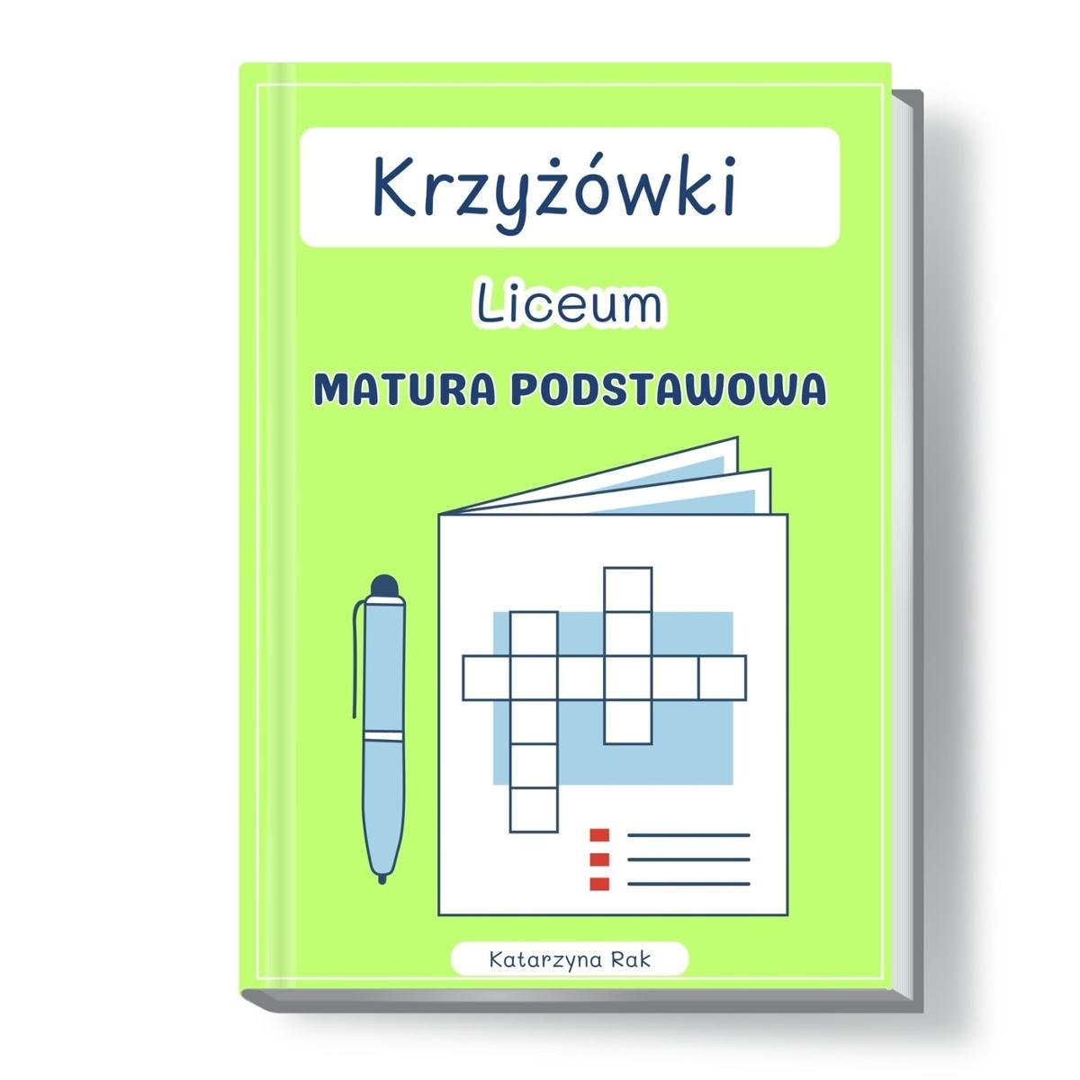 Krzyżówki. Liceum. Matura podstawowa. okładka