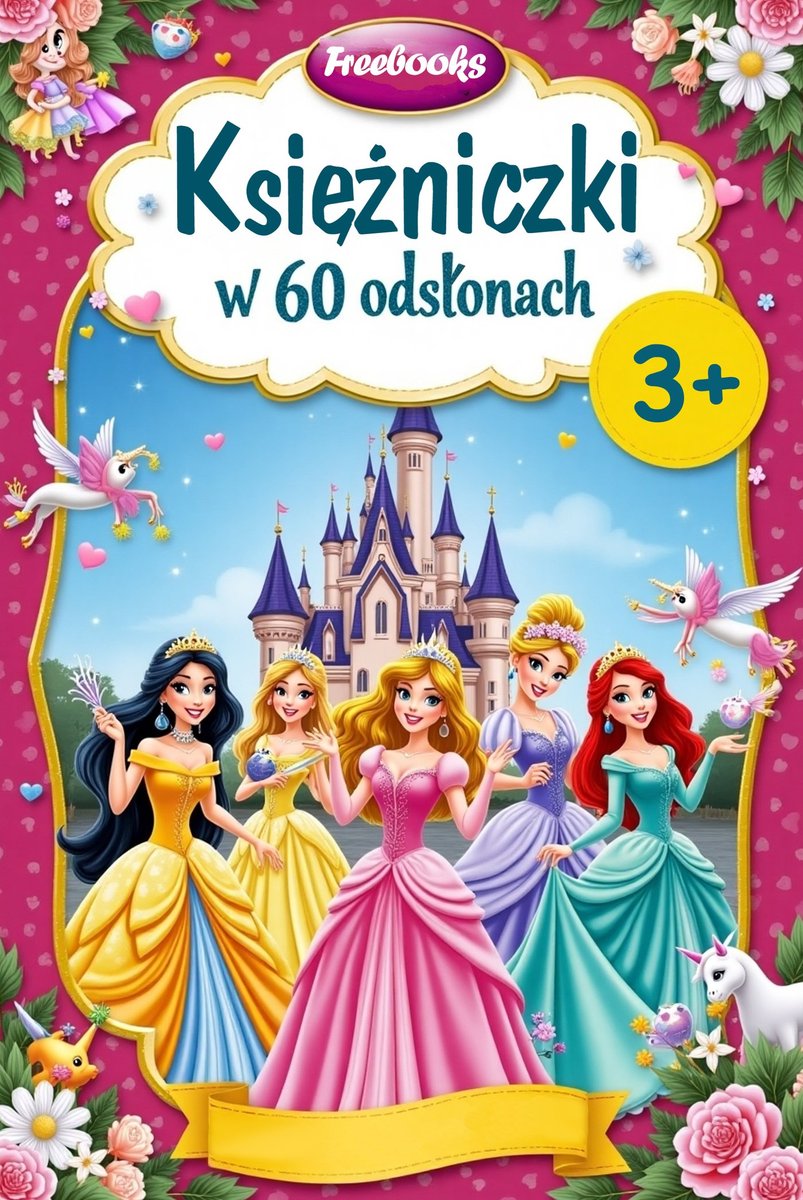 Księżniczki w 60 odsłonach. Kolorowanka dla dzieci okładka