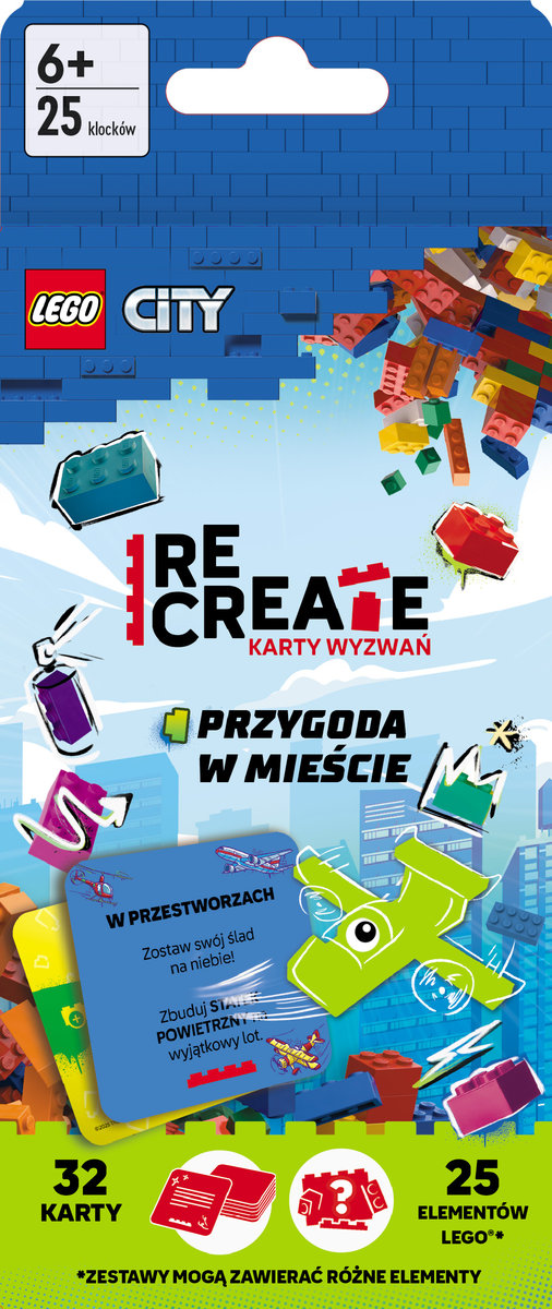 LEGO Recreate. Karty Wyzwań. Przygoda w mieście okładka