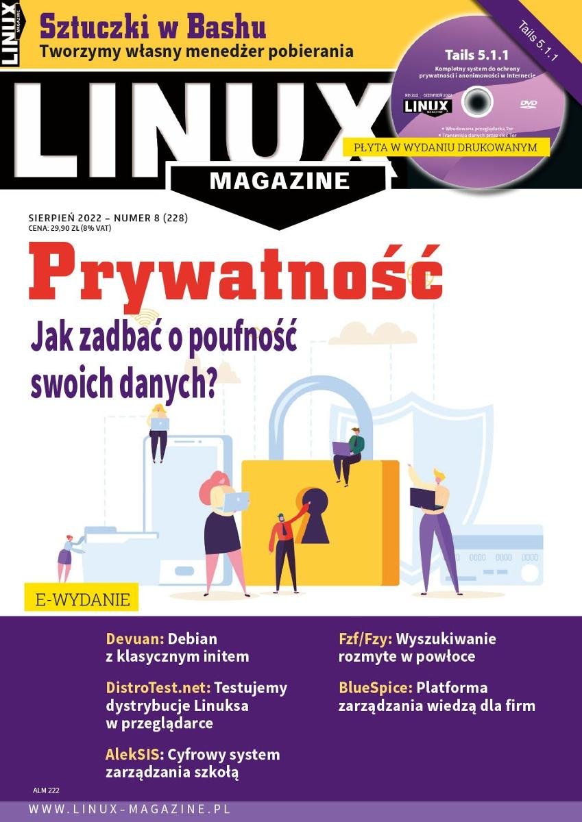 Linux Magazine. Sierpień 2022 okładka