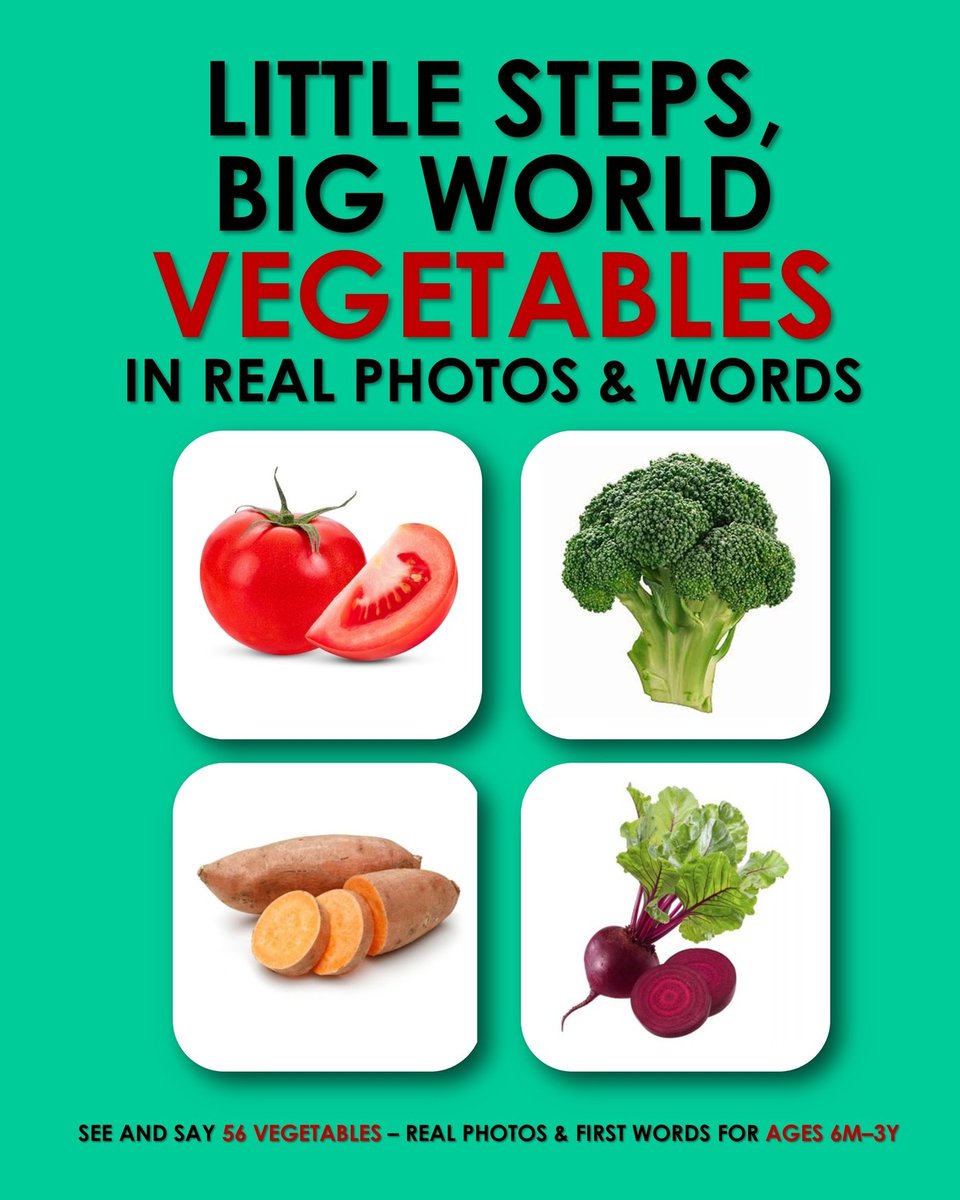 Little steps, big world. Vegetables in real photos & words okładka