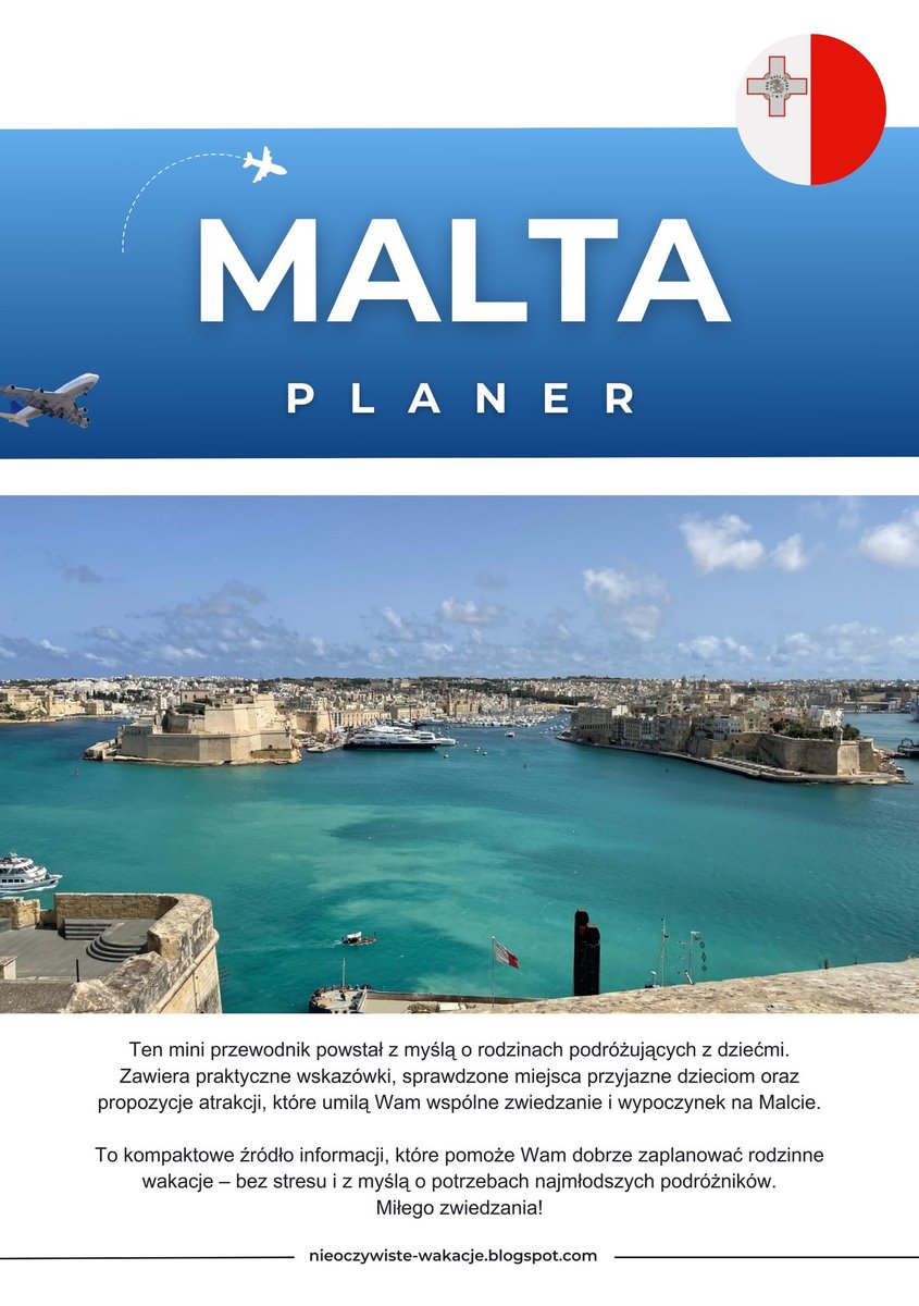 Malta Planer czyli mini przewodnik dla rodzin z dziećmi okładka