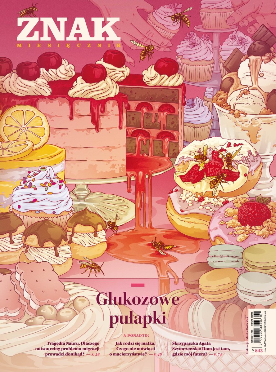 Miesięcznik ZNAK 843 (8/2025). Glukozowe pułapki okładka