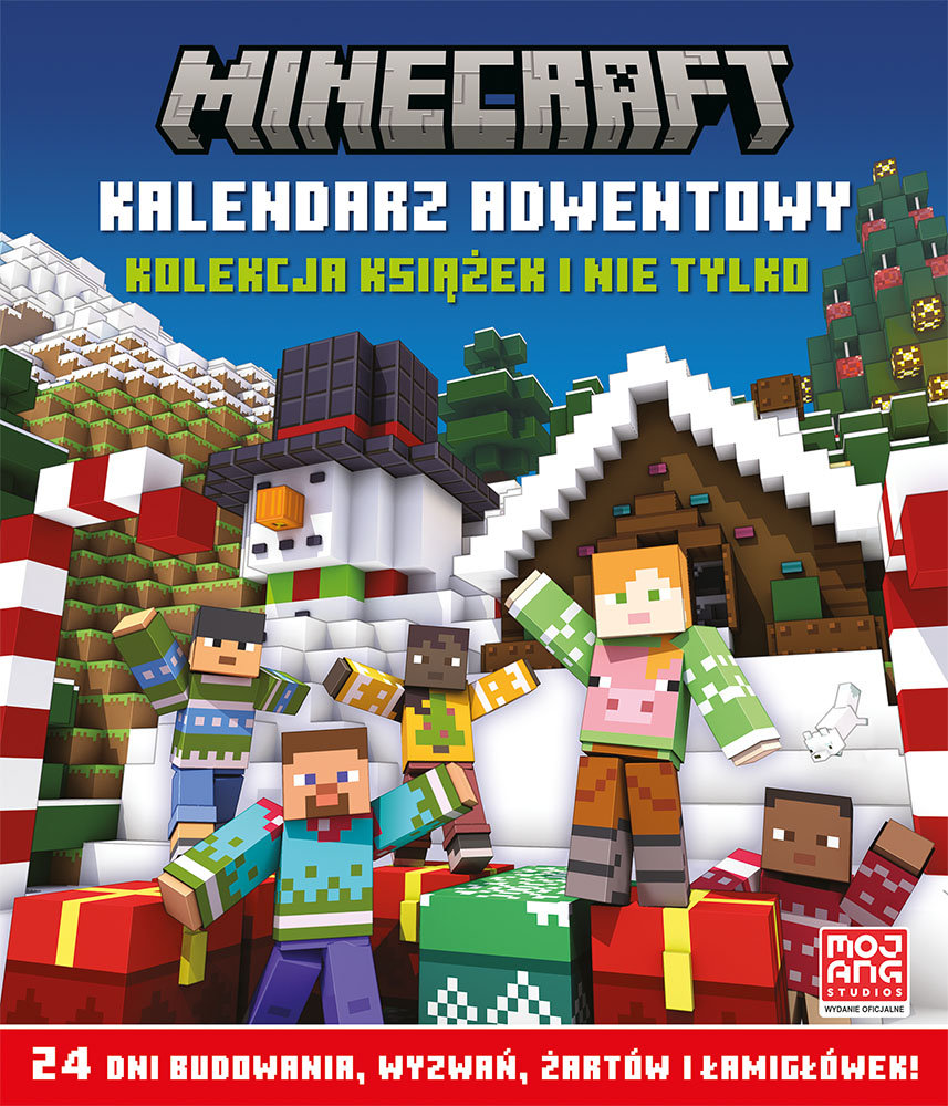 Minecraft. Kalendarz adwentowy. Kolekcja książek i nie tylko okładka