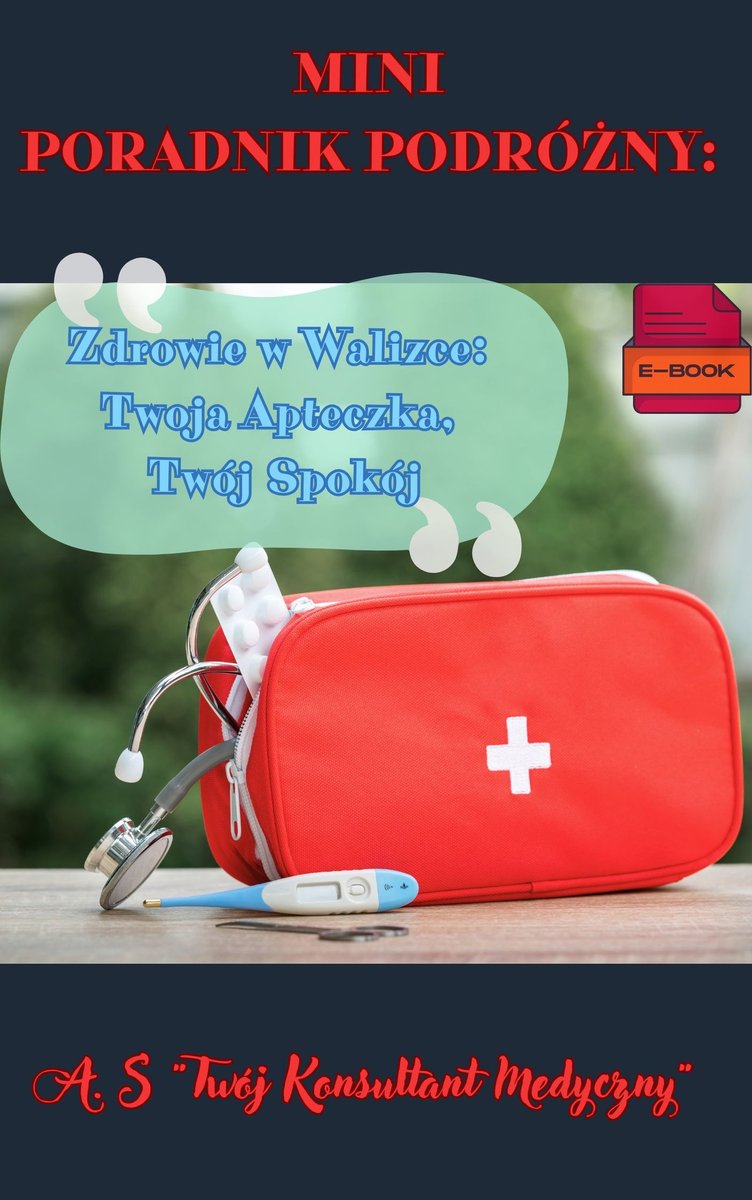 „Mini Poradnik Podróżny - Zdrowie w Walizce: Twoja Apteczka, Twój Spokój” okładka