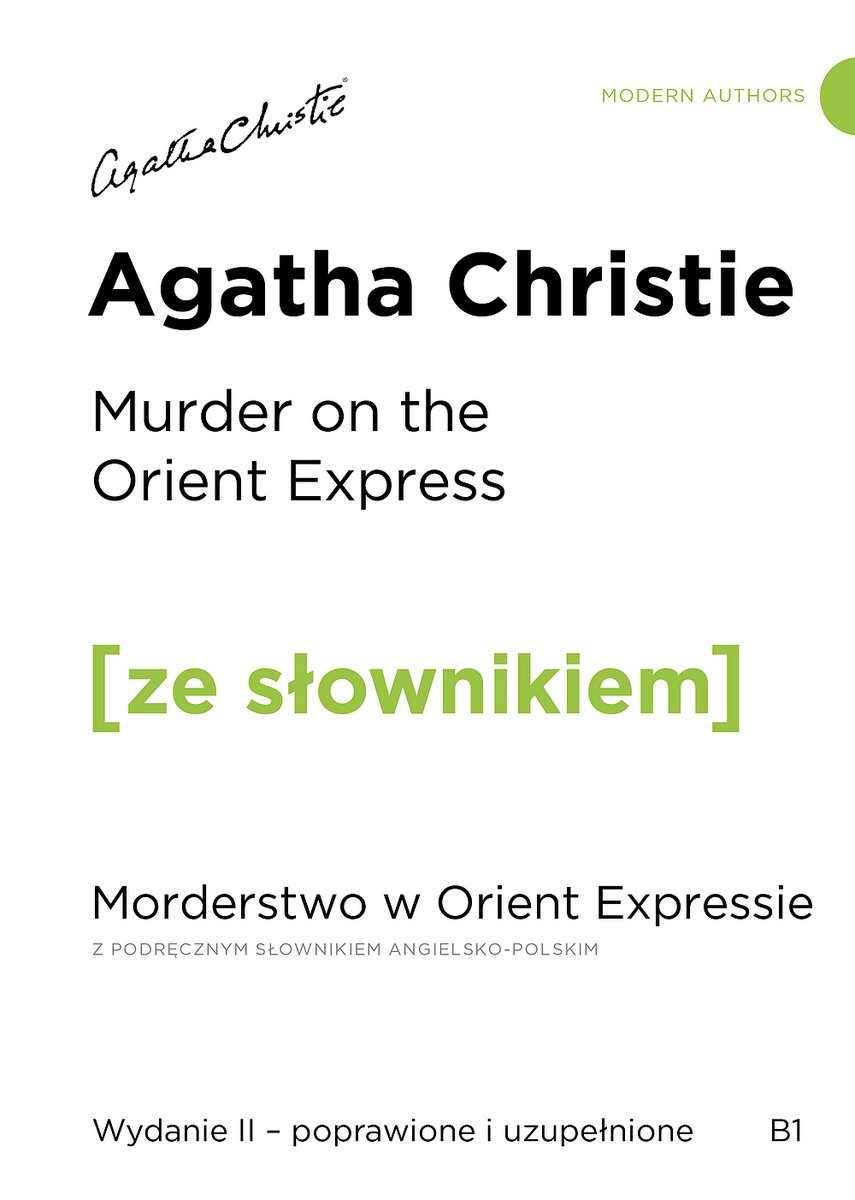 Murder on the Orient Express. Morderstwo w Orient Expressie z podręcznym słownikiem angielsko-polskim okładka