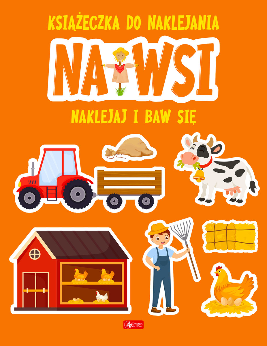 Na wsi książeczka do naklejania okładka