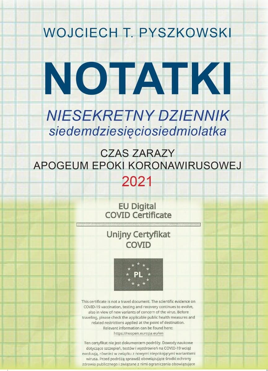 Notatki 2021. Niesekretny dziennik siedemdziesięciosiedmiolatka okładka