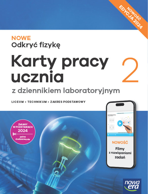 Nowa Fizyka. Odkryć Fizykę. Karty pracy 2. Liceum i technikum. Zakres podstawowy EDYCJA 2025 okładka