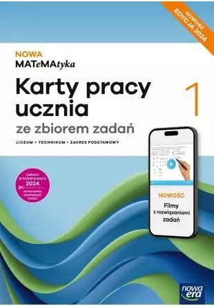 Nowa Matematyka 1. Karty pracy ze zbiorem zadań. Zakres podstawowy Edycja 2025 okładka