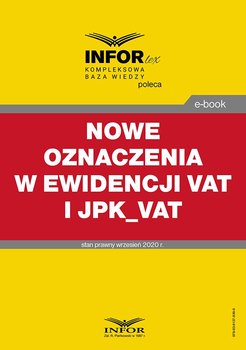 Nowe oznaczenia w ewidencji VAT i JPK_VAT okładka