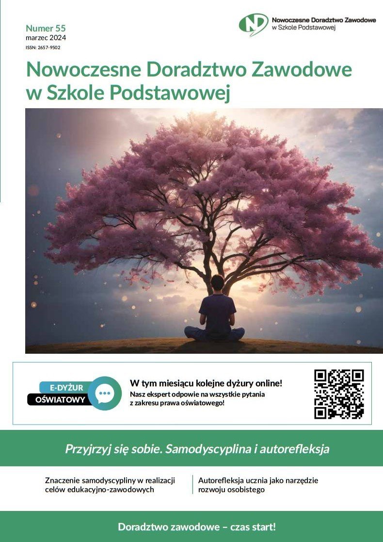 Nowoczesne Doradztwo Zawodowe w Szkole Podstawowej. Numer 55. Przyjrzyj się sobie. Samodyscyplina i autorefleksja okładka