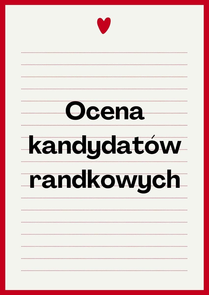 Ocena kandydatów randkowych. Notatnik dla singielek okładka