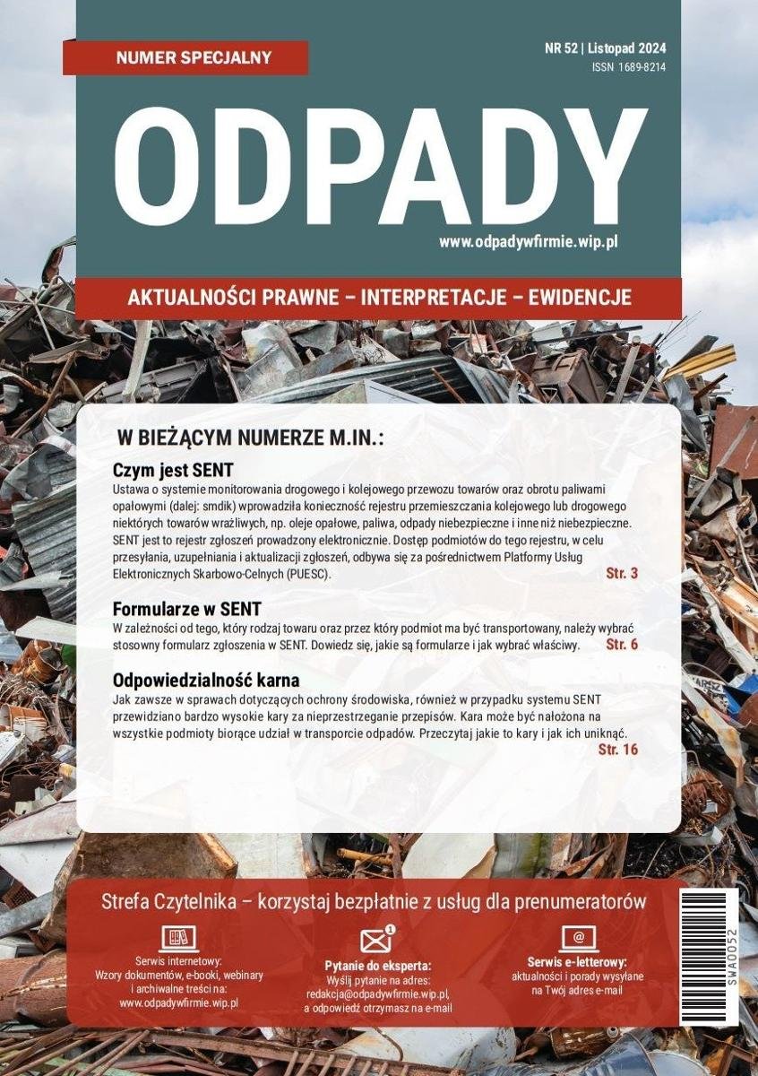 Odpady. Numer specjalny 52 - ebook MOBI okładka