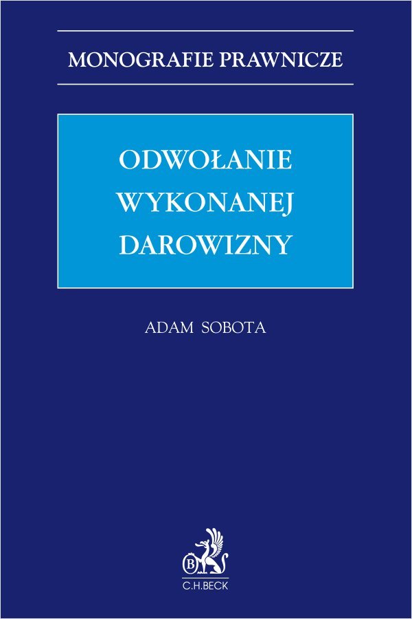 Odwołanie wykonanej darowizny okładka