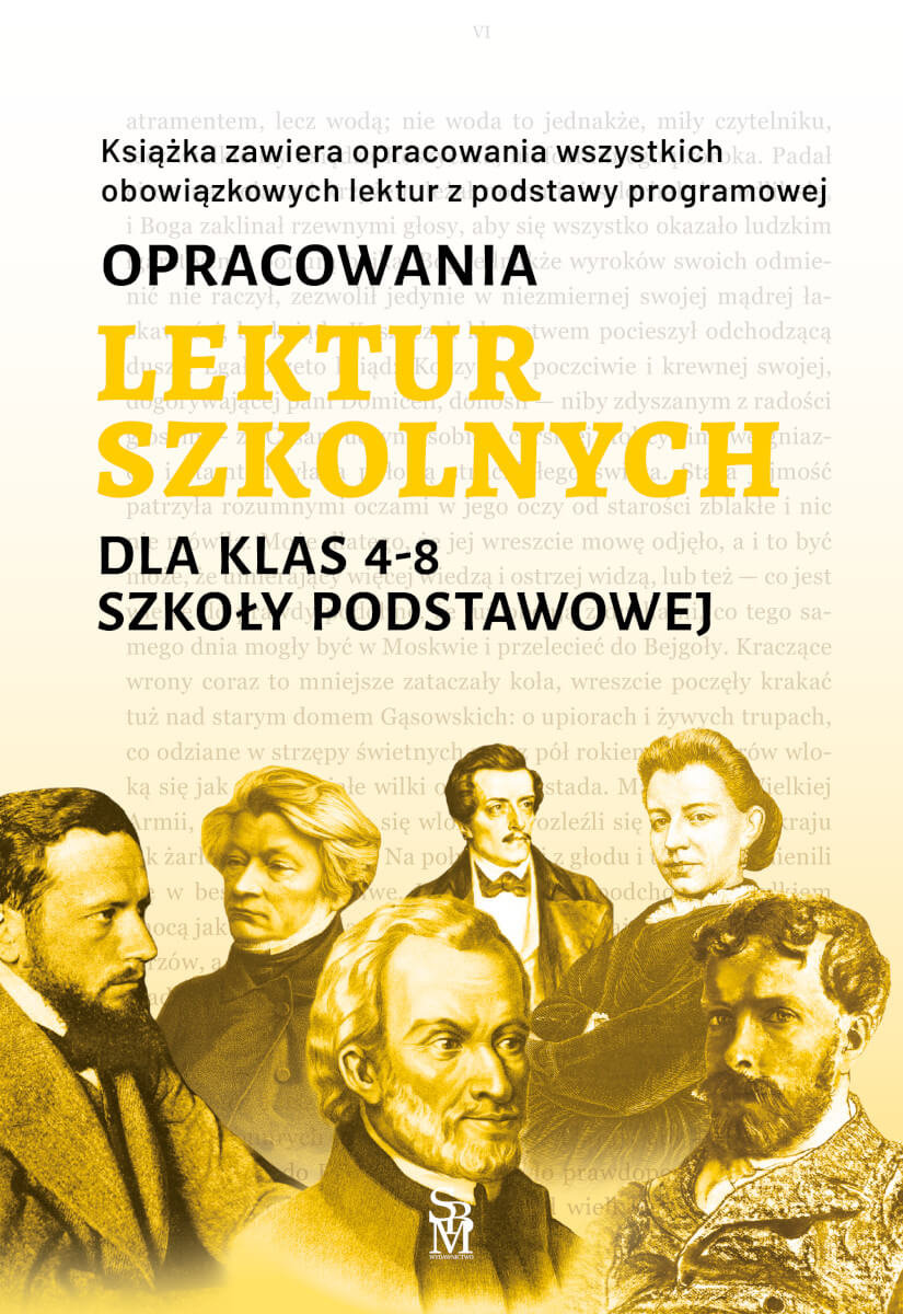 Opracowania lektur szkolnych dla klas 4–8 szkoły podstawowej okładka