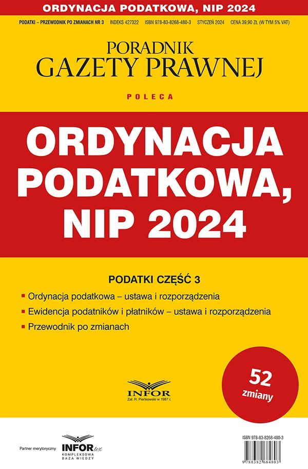 Ordynacja podatkowa, NIP 2024 okładka