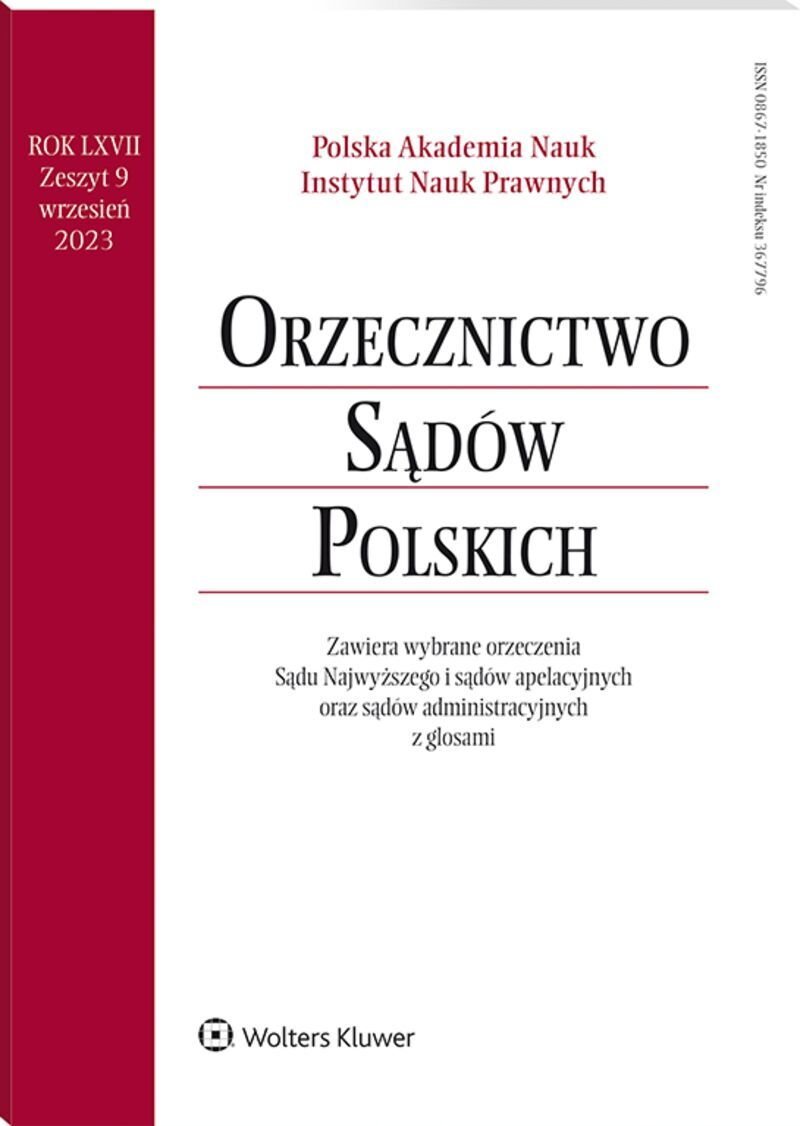 Orzecznictwo Sądów Polskich okładka