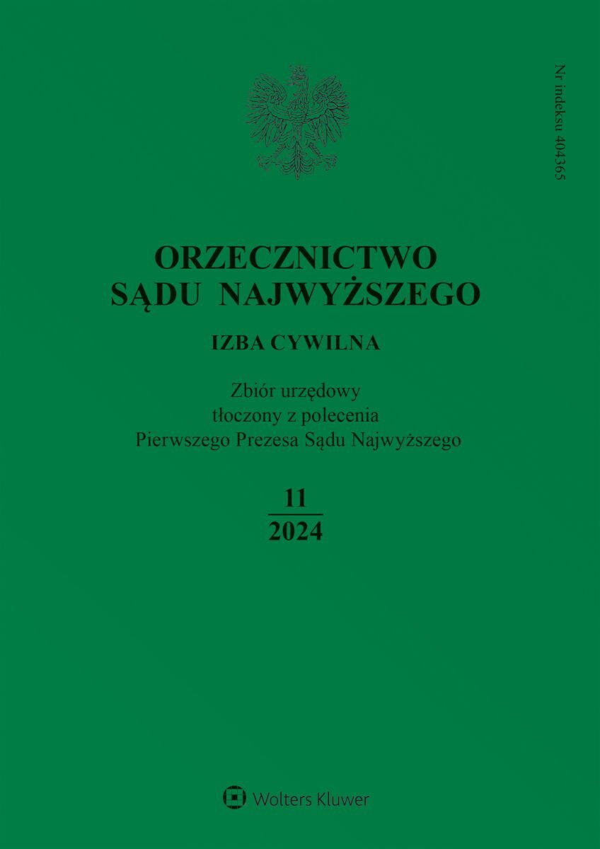 Orzecznictwo Sądu Najwyższego. Izba Cywilna. Nr 11/2024 okładka